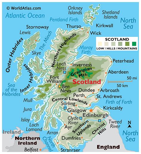 MAP Scotland on a World Map